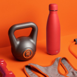Thermosfles 500 ml van gerecycled roestvrij staal met zachte touch kleur rood tweede weergave