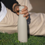 Thermosfles 500 ml van gerecycled roestvrij staal met zachte touch kleur beige derde weergave