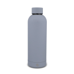 Thermosfles 500 ml van gerecycled roestvrij staal met lekvrije sluiting kleur grijs