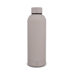 Thermosfles 500 ml van gerecycled roestvrij staal met lekvrije sluiting kleur beige