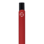 Gerecyclede aluminium pen met zwarte clip en blauwe inkt kleur rood zesde weergave