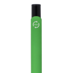 Gerecyclede aluminium pen met zwarte clip en blauwe inkt kleur groen zesde weergave