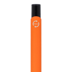 Gerecyclede aluminium pen met zwarte clip en blauwe inkt kleur oranje zesde weergave