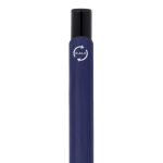 Gerecyclede aluminium pen met zwarte clip en blauwe inkt kleur donkerblauw zesde weergave