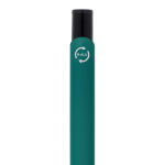 Gerecyclede aluminium pen met zwarte clip en blauwe inkt kleur donkergroen zesde weergave
