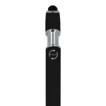 Pen van gerecycled aluminium met stevige clip en blauwe inkt kleur zwart zesde weergave