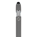 Pen van gerecycled aluminium met stevige clip en blauwe inkt kleur grijs zesde weergave
