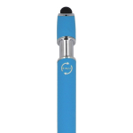 Pen van gerecycled aluminium met stevige clip en blauwe inkt kleur lichtblauw zesde weergave