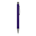 Gerecyclede aluminium balpen met zachte coating en blauwe inkt kleur paars vijfde weergave