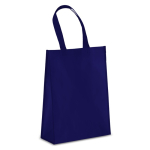RPET-draagtas met zijvouw en middelgrote hengsels 105 g/m² kleur donkerblauw