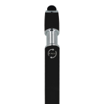 Balpen van gerecycled aluminium met stevige clip en zwarte inkt kleur zwart zesde weergave