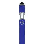 Balpen van gerecycled aluminium met stevige clip en zwarte inkt kleur blauw zesde weergave