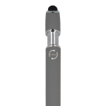 Balpen van gerecycled aluminium met stevige clip en zwarte inkt kleur grijs zesde weergave