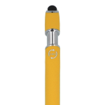 Balpen van gerecycled aluminium met stevige clip en zwarte inkt kleur geel zesde weergave