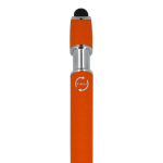 Balpen van gerecycled aluminium met stevige clip en zwarte inkt kleur oranje zesde weergave