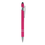 Balpen van gerecycled aluminium met stevige clip en zwarte inkt kleur roze vijfde weergave