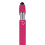 Balpen van gerecycled aluminium met stevige clip en zwarte inkt kleur roze zesde weergave