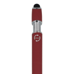 Balpen van gerecycled aluminium met stevige clip en zwarte inkt kleur donkerrood zesde weergave