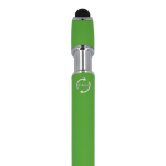 Balpen van gerecycled aluminium met stevige clip en zwarte inkt kleur limoen groen zesde weergave