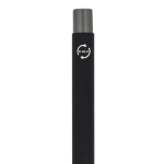 Aluminium pen met soft touch, slanke body en zwarte inkt kleur zwart zesde weergave