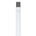 Aluminium pen met soft touch, slanke body en zwarte inkt kleur wit zesde weergave