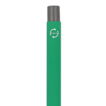 Aluminium pen met soft touch, slanke body en zwarte inkt kleur groen zesde weergave