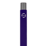 Aluminium pen met soft touch, slanke body en zwarte inkt kleur paars zesde weergave