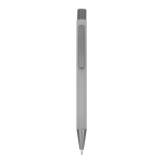 Aluminium pen met soft touch, slanke body en zwarte inkt kleur lichtgrijs tweede weergave