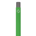 Aluminium pen met soft touch, slanke body en zwarte inkt kleur limoen groen zesde weergave