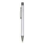 Aluminium pen met soft touch, slanke body en zwarte inkt derde weergave