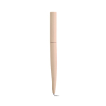 Draaibare pen van gerecycled aluminium met zwarte inkt kleur champagne achter weergave