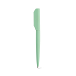 Draaibare pen van gerecycled aluminium met zwarte inkt kleur pastel groen