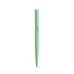 Draaibare pen van gerecycled aluminium met zwarte inkt kleur pastel groen tweede weergave