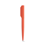 Draaibare pen van gerecycled aluminium met zwarte inkt kleur zalm