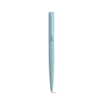 Draaibare pen van gerecycled aluminium met zwarte inkt kleur pastel blauw tweede weergave