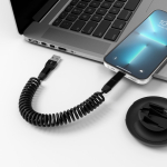 Alles-in-één kabel van gerecycled plastic met snelladen 60W kleur zwart sfeerweegave
