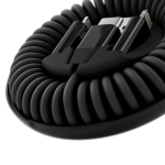 Alles-in-één kabel van gerecycled plastic met snelladen 60W kleur zwart gedetailleerde weergave