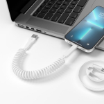 Alles-in-één kabel van gerecycled plastic met snelladen 60W kleur wit sfeerweegave
