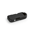 Ultracompacte draagbare plastic oplader sleutelhanger 1.000mAh kleur zwart tweede weergave