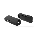 Ultracompacte draagbare plastic oplader sleutelhanger 1.000mAh kleur zwart zesde weergave