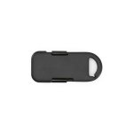 Ultracompacte draagbare plastic oplader sleutelhanger 1.000mAh kleur zwart achter weergave