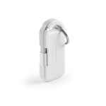 Ultracompacte draagbare plastic oplader sleutelhanger 1.000mAh kleur wit