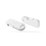 Ultracompacte draagbare plastic oplader sleutelhanger 1.000mAh kleur wit zesde weergave