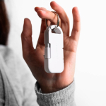 Ultracompacte draagbare plastic oplader sleutelhanger 1.000mAh kleur wit derde sfeerweergave