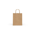 Gerecyclede kraftpapieren tas met FSC-certificering 115 g/m² kleur naturel vooraanzicht