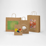 Gerecyclede kraftpapieren tas met FSC-certificering 115 g/m²