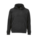 Unisex hoodie van biologisch katoen 300 g/m² kleur zwart vooraanzicht