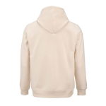 Unisex hoodie van biologisch katoen 300 g/m² kleur beige achter weergave