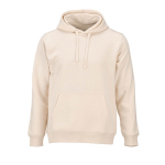 Unisex hoodie van biologisch katoen 300 g/m² kleur beige vooraanzicht