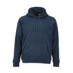 Unisex hoodie van biologisch katoen 300 g/m² kleur marineblauw vooraanzicht